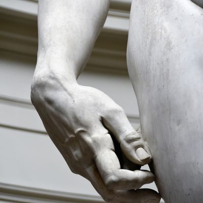 Discover all Tuscany: David by Michelangelo, detail - Accademia Gallery, Florence