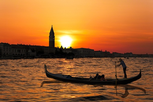 Venice - Gondola tour at sunset